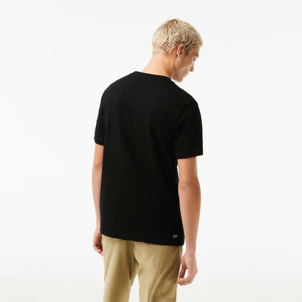 Lacoste SPORT Breathable T-Shirt Black | HKT-735891