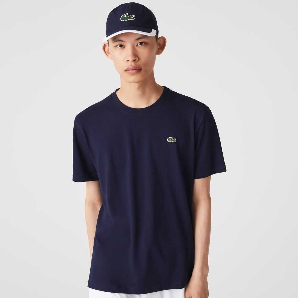 Lacoste SPORT Breathable T-Shirt Navy Blue | RPI-894016