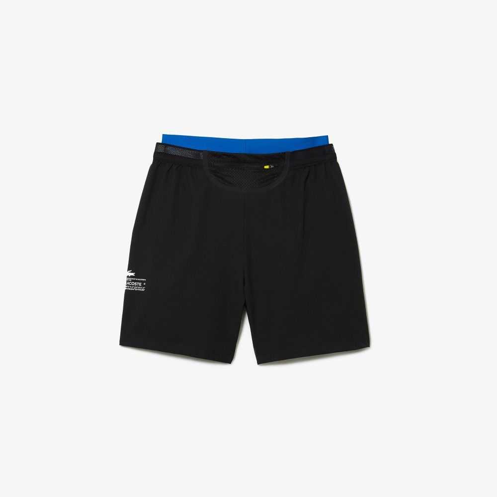 Lacoste SPORT Built-In Liner 3-in-1 Shorts Black / Blue | ZIS-865490