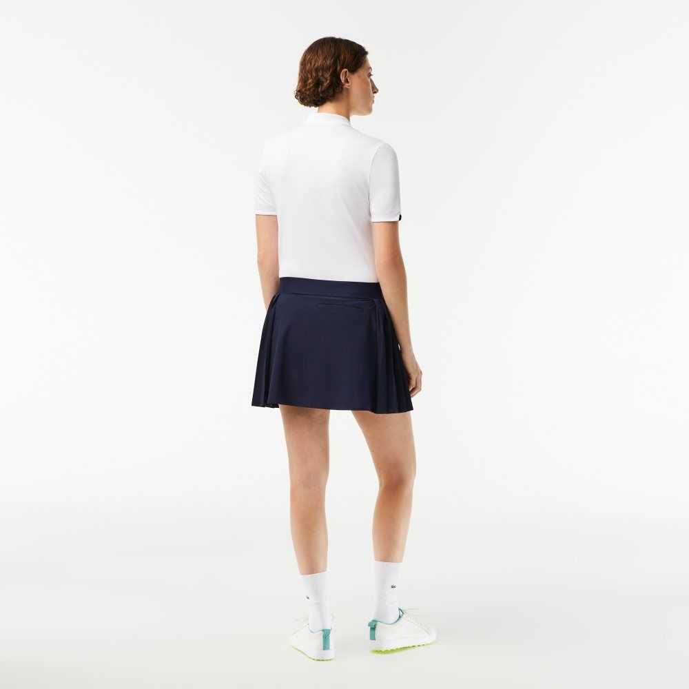 Lacoste SPORT Built-In Short Golf Skirt Navy Blue | FAK-618704