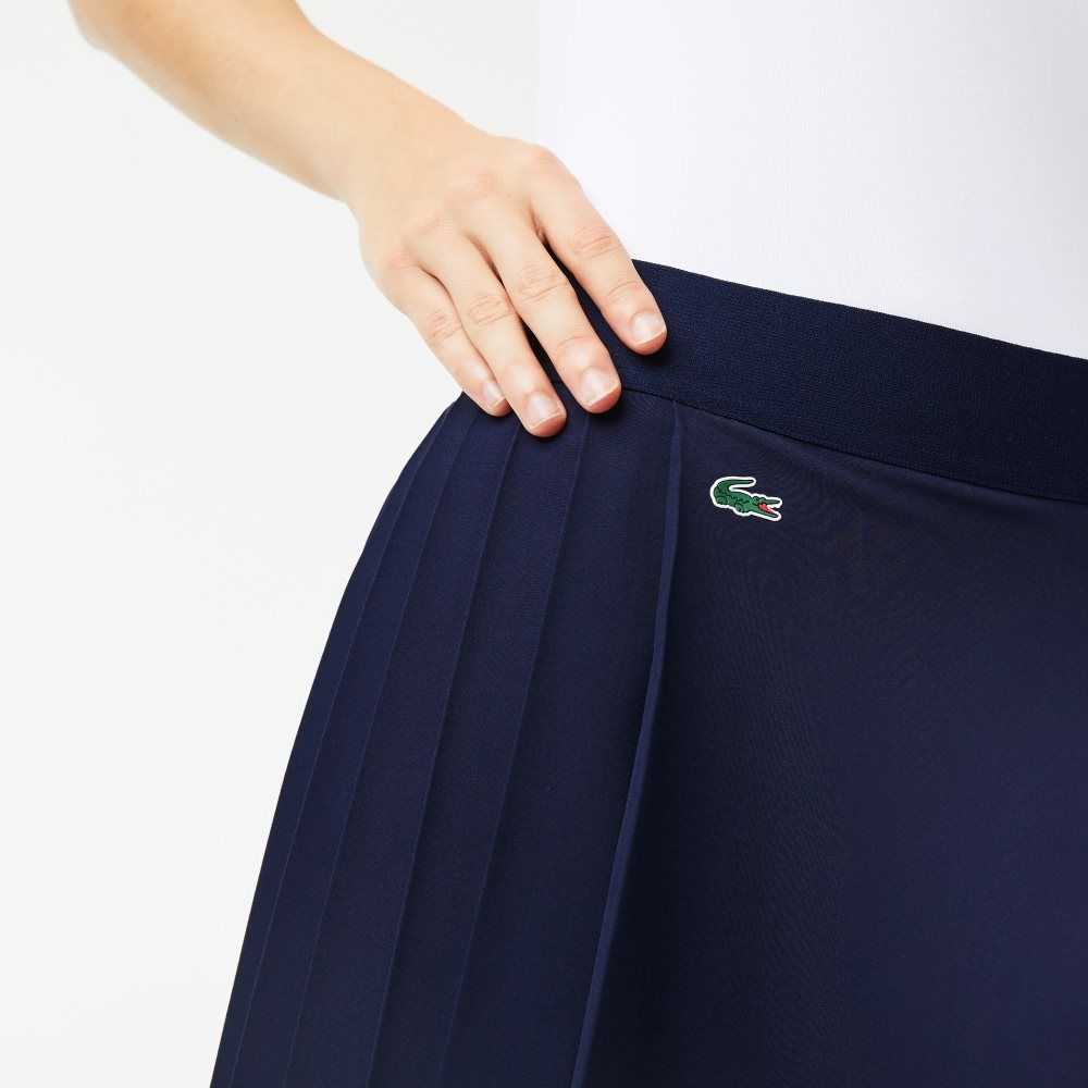 Lacoste SPORT Built-In Short Golf Skirt Navy Blue | FAK-618704