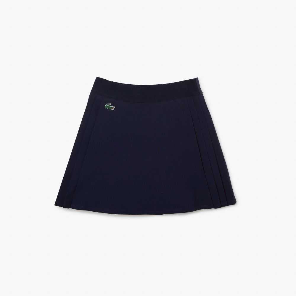 Lacoste SPORT Built-In Short Golf Skirt Navy Blue | FAK-618704