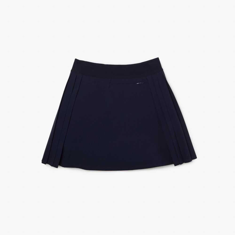 Lacoste SPORT Built-In Short Golf Skirt Navy Blue | FAK-618704