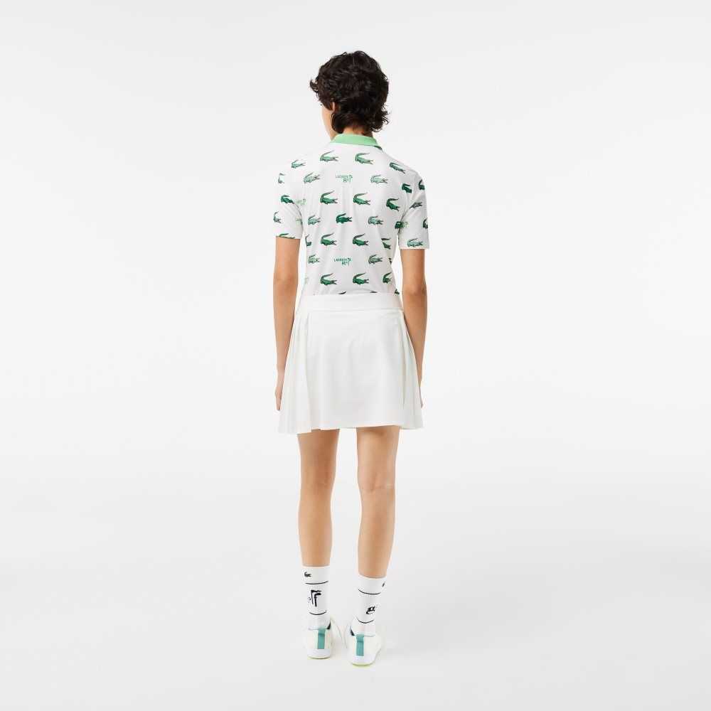 Lacoste SPORT Built-In Short Golf Skirt White | GLU-051846