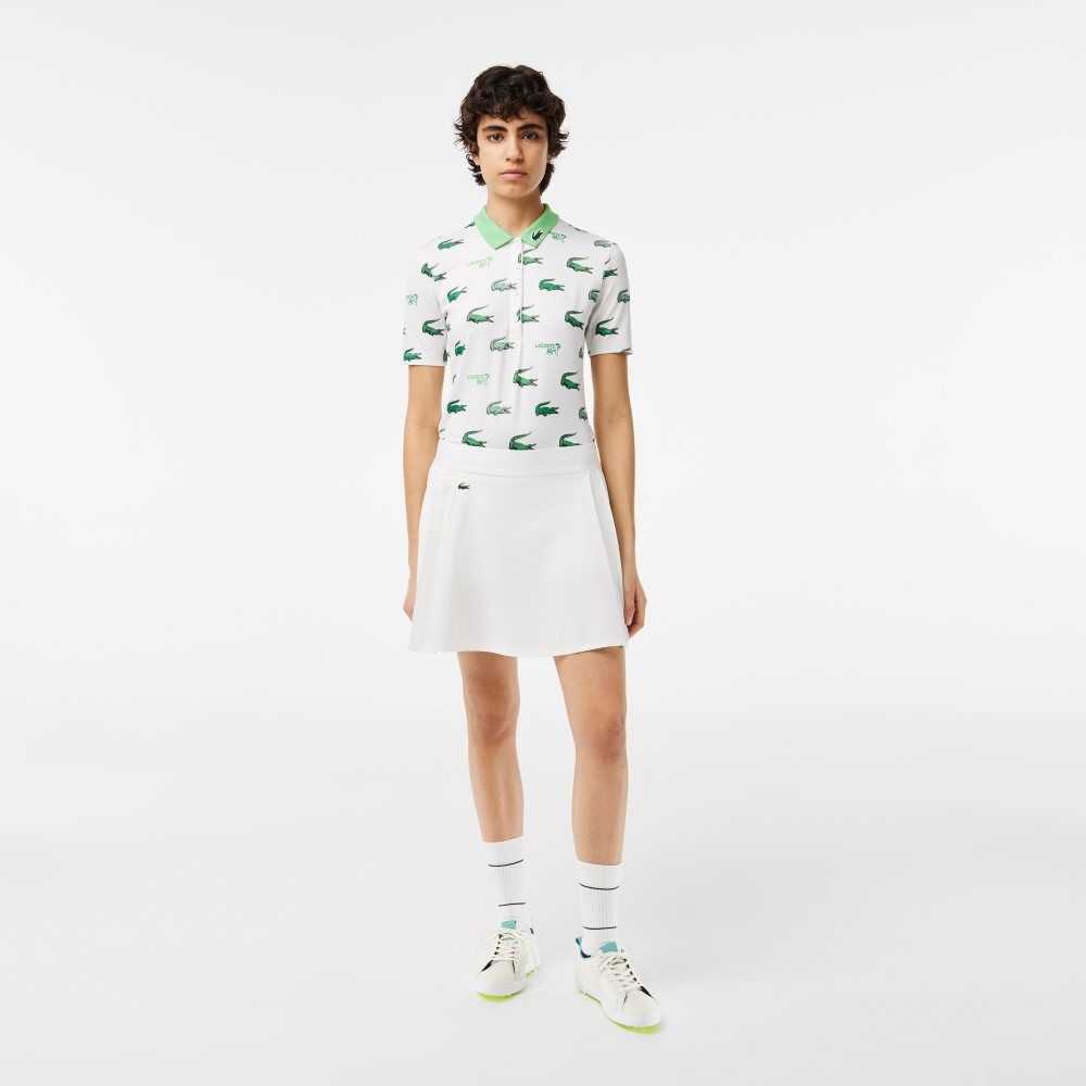 Lacoste SPORT Built-In Short Golf Skirt White | GLU-051846