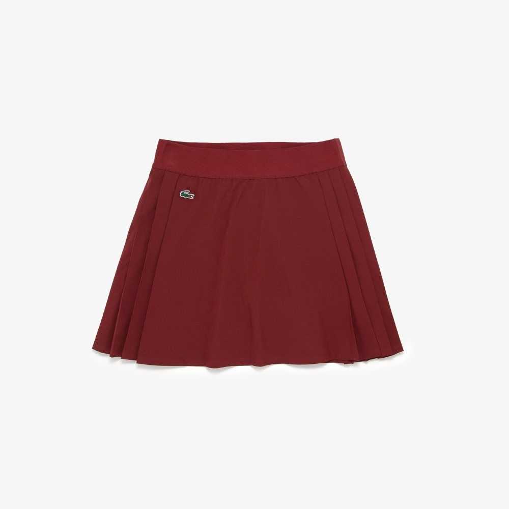 Lacoste SPORT Built-In Short Golf Skirt Bordeaux / Navy Blue | MAQ-867193