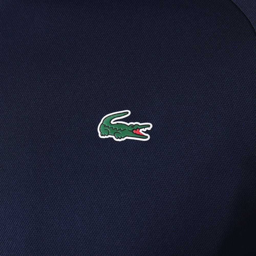 Lacoste SPORT Classic Fit Zip Tennis Sweatshirt Navy Blue / Green / White | PSK-192508