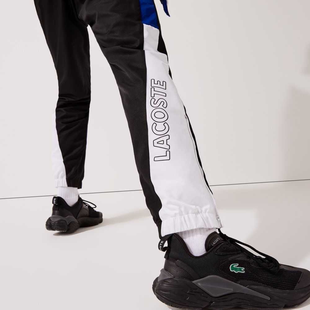 Lacoste SPORT Colorblock Bands Trackpants Black / Blue / White / Black | OHN-340729