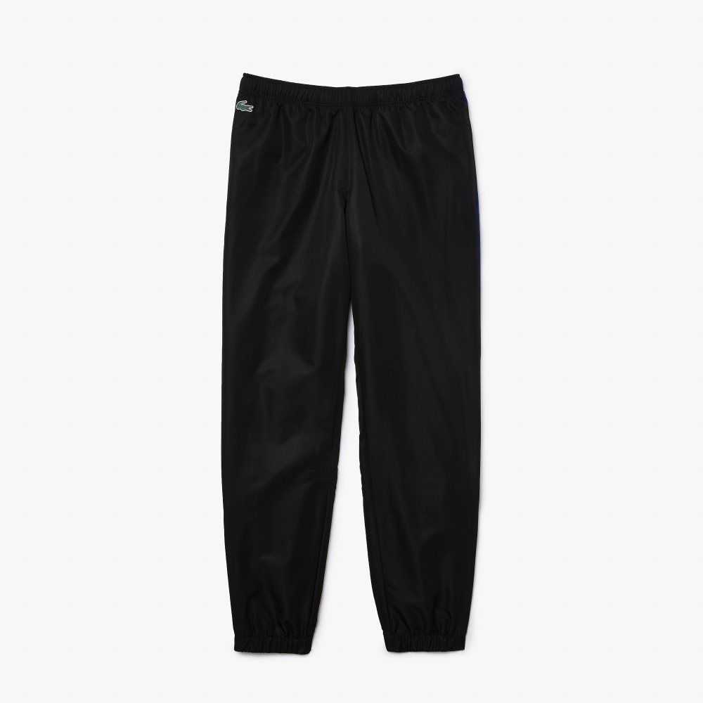 Lacoste SPORT Colorblock Bands Trackpants Black / Blue / White / Black | OHN-340729