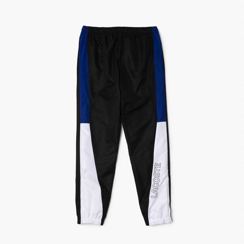 Lacoste SPORT Colorblock Bands Trackpants Black / Blue / White / Black | OHN-340729