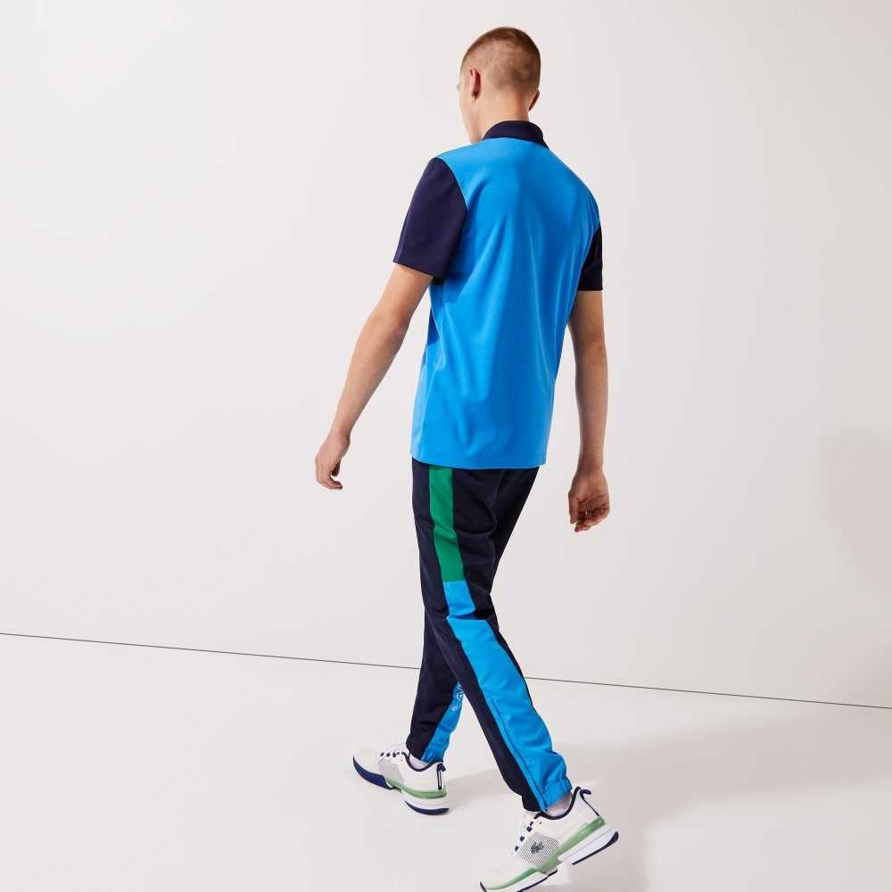 Lacoste SPORT Colorblock Bands Trackpants Navy Blue / Green / Blue / White | SDQ-598210