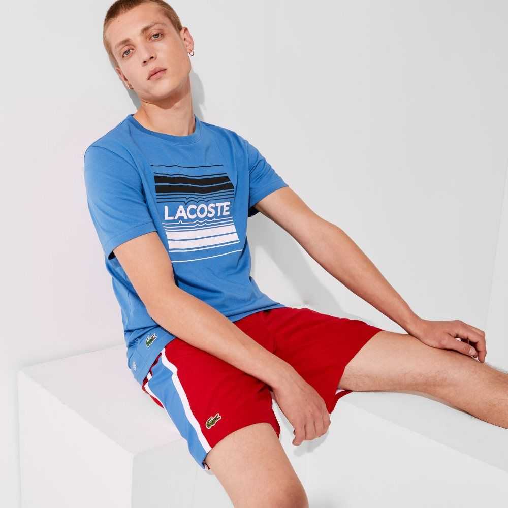 Lacoste SPORT Colorblock Panels Lightweight Shorts Red / Blue / White | IZQ-309418