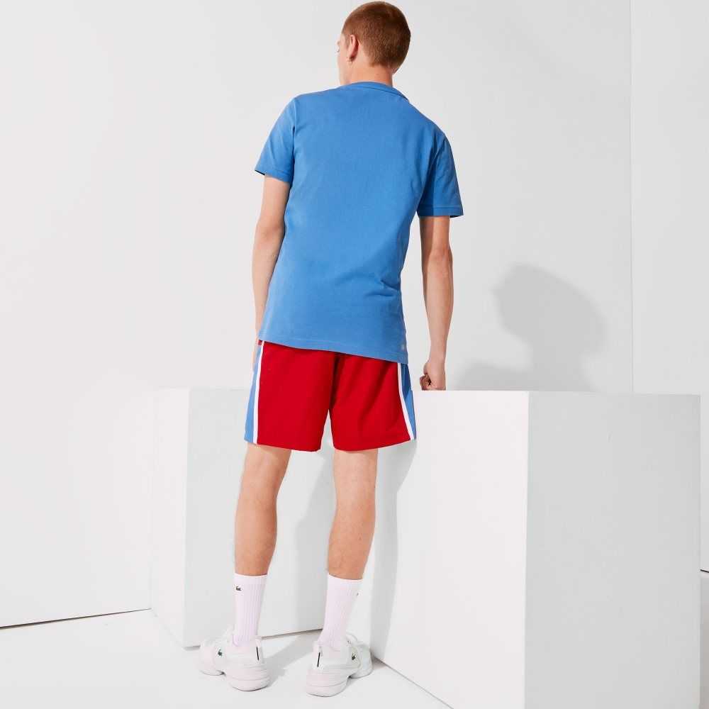 Lacoste SPORT Colorblock Panels Lightweight Shorts Red / Blue / White | IZQ-309418