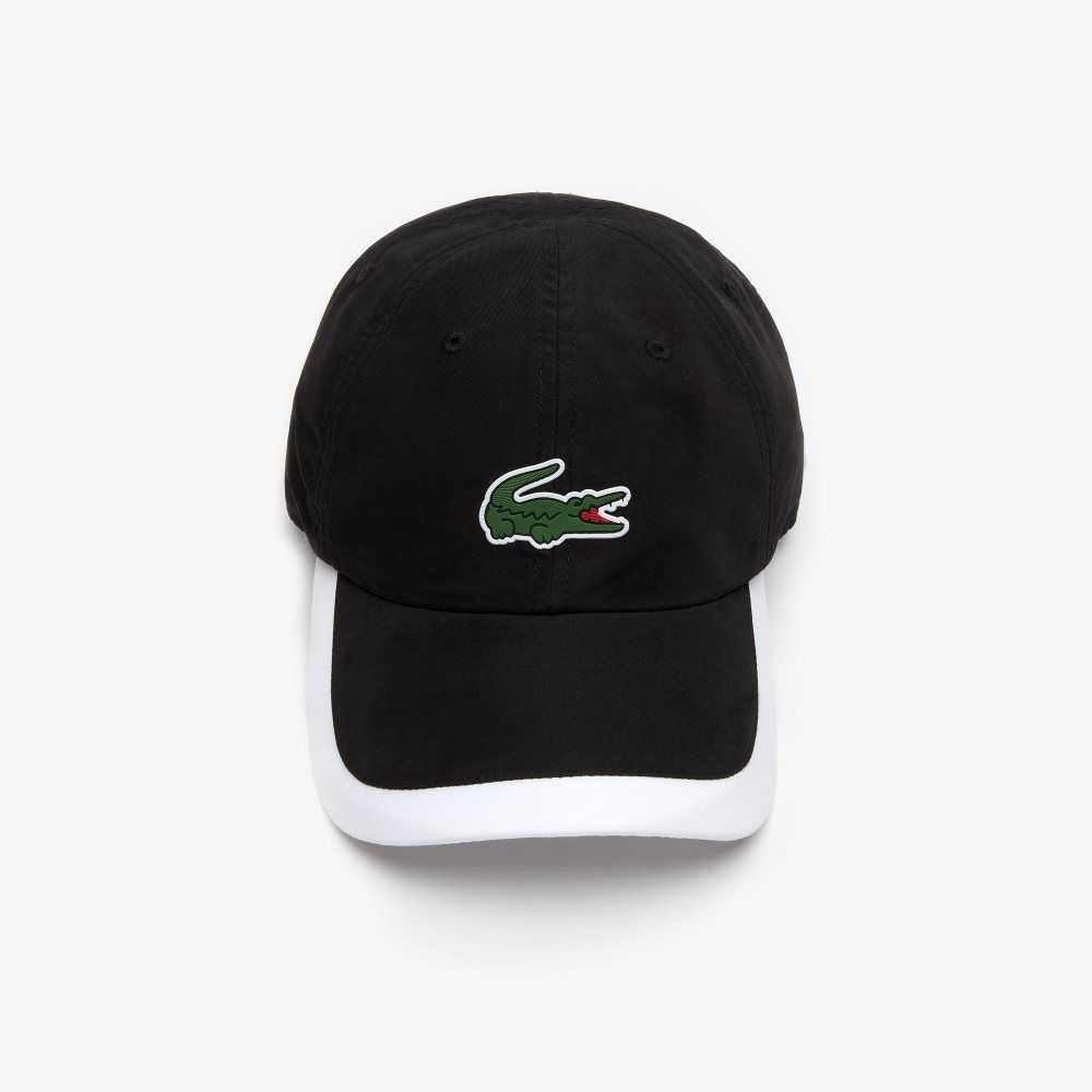 Lacoste SPORT Contrast Border Lightweight Cap Black / White | DAE-406871