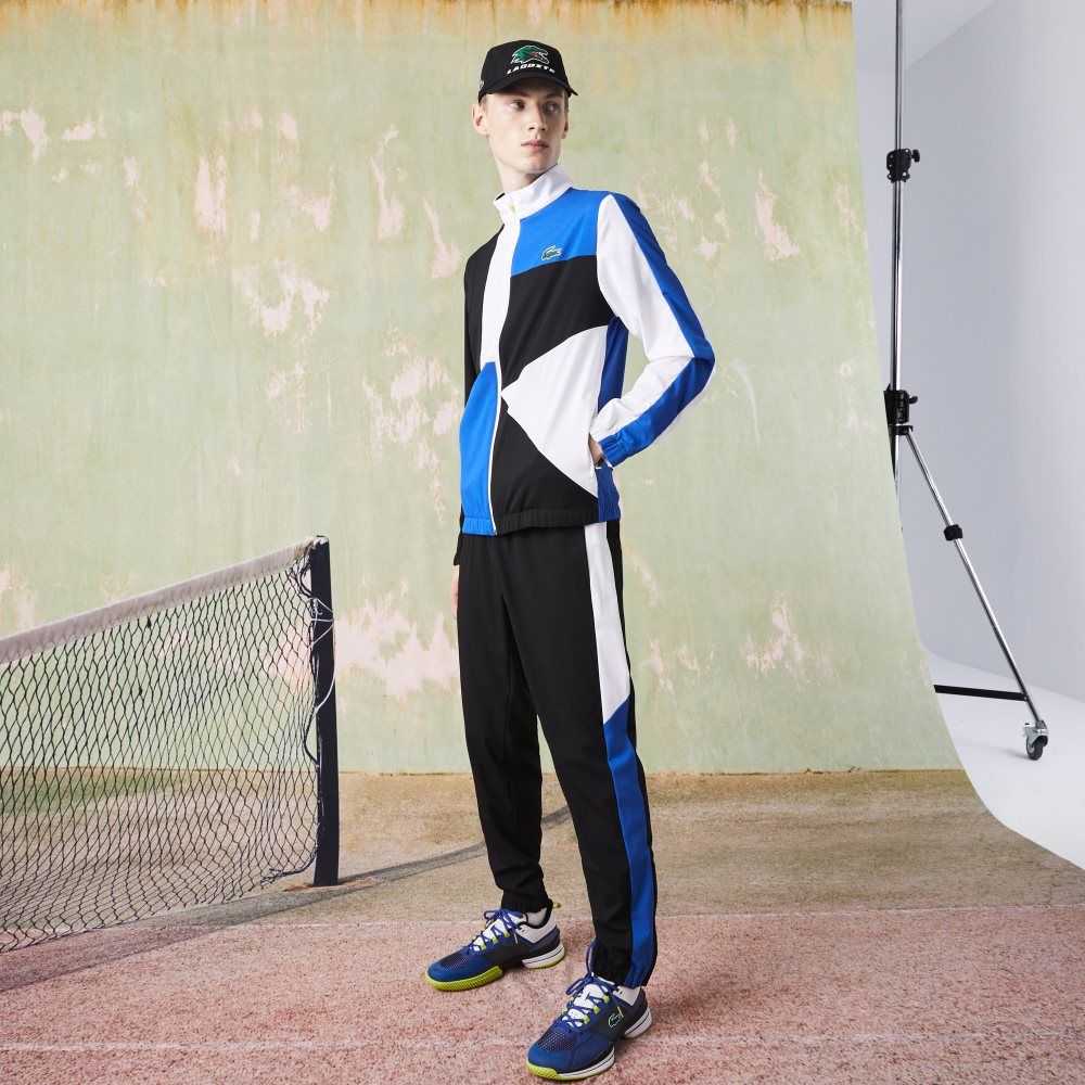 Lacoste SPORT Crocodile Print Tennis Tracksuit White / Black / Blue / Yellow | KYV-615802