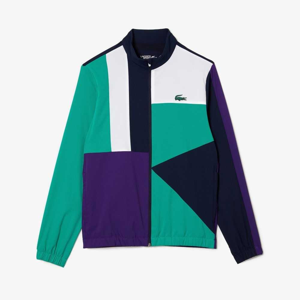 Lacoste SPORT Crocodile Print Tennis Tracksuit Navy Blue / Green / Purple / White | QLA-284937