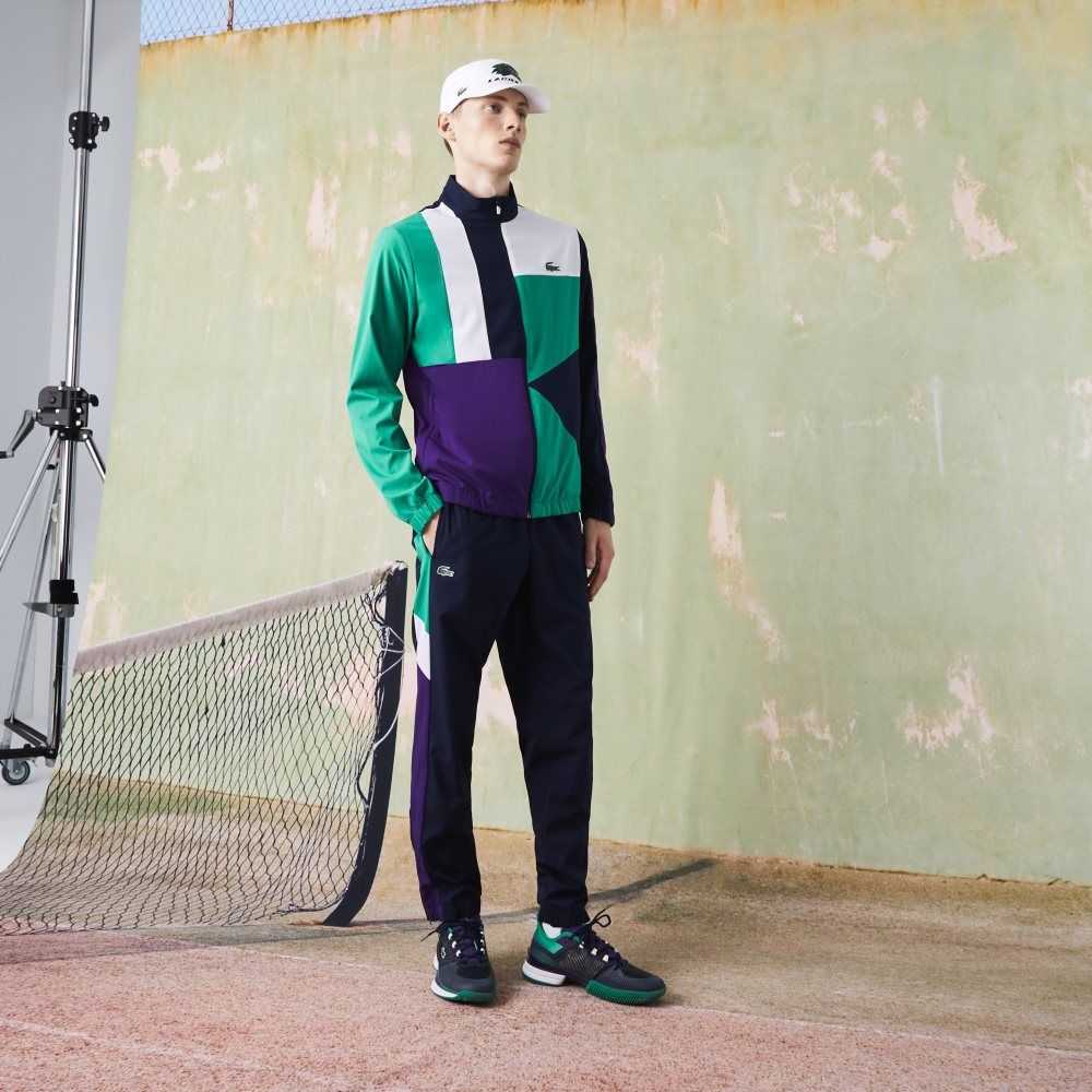 Lacoste SPORT Crocodile Print Tennis Tracksuit Navy Blue / Green / Purple / White | QLA-284937