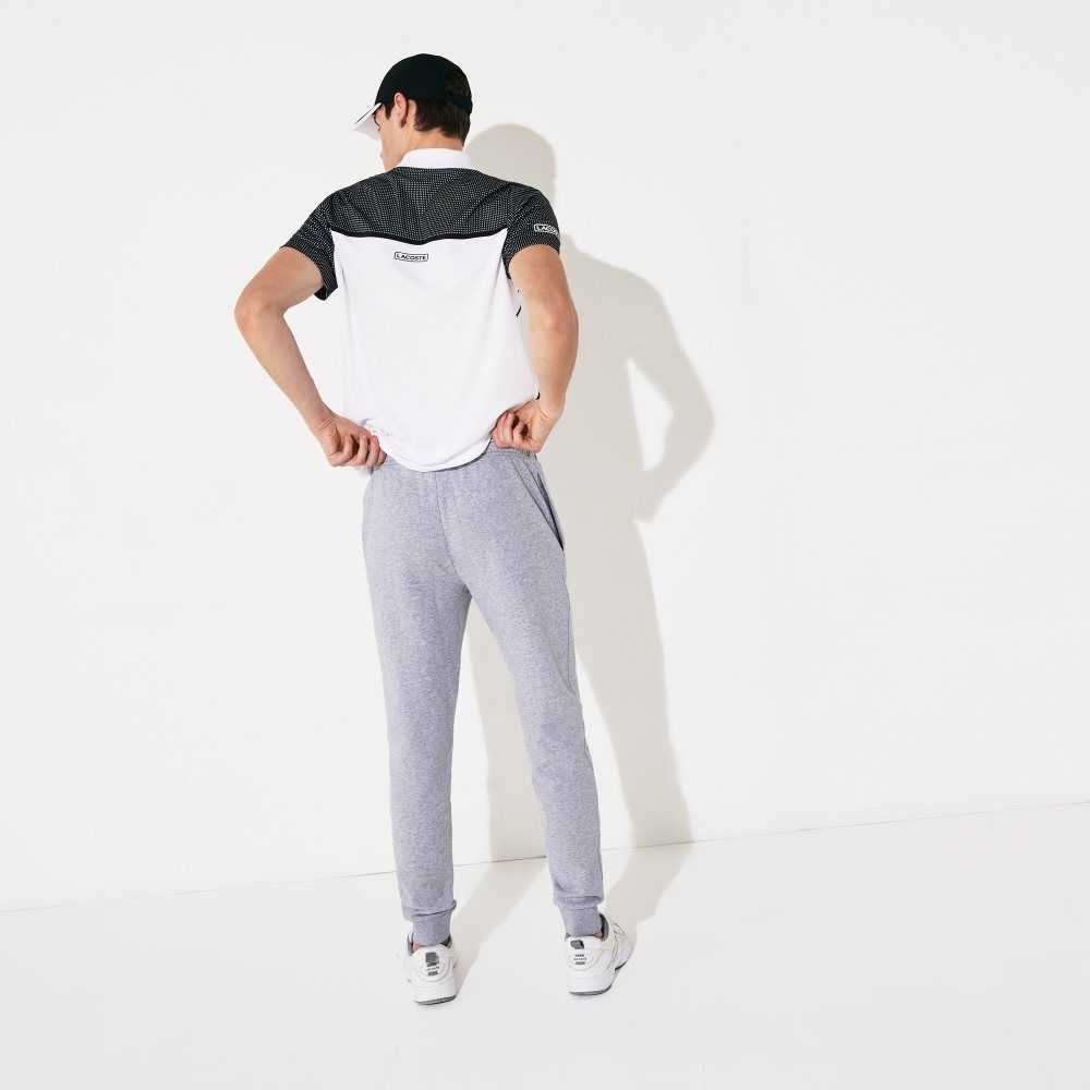 Lacoste SPORT Fleece Tennis Sweatpants Grey Chine | DSP-045726