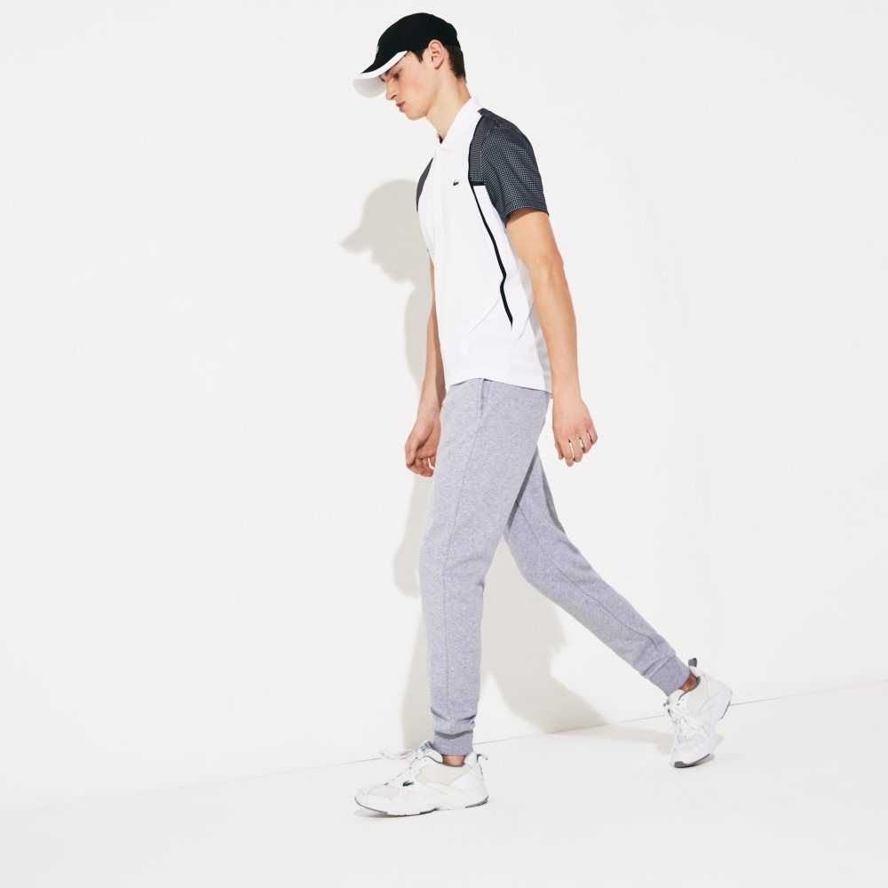 Lacoste SPORT Fleece Tennis Sweatpants Grey Chine | DSP-045726