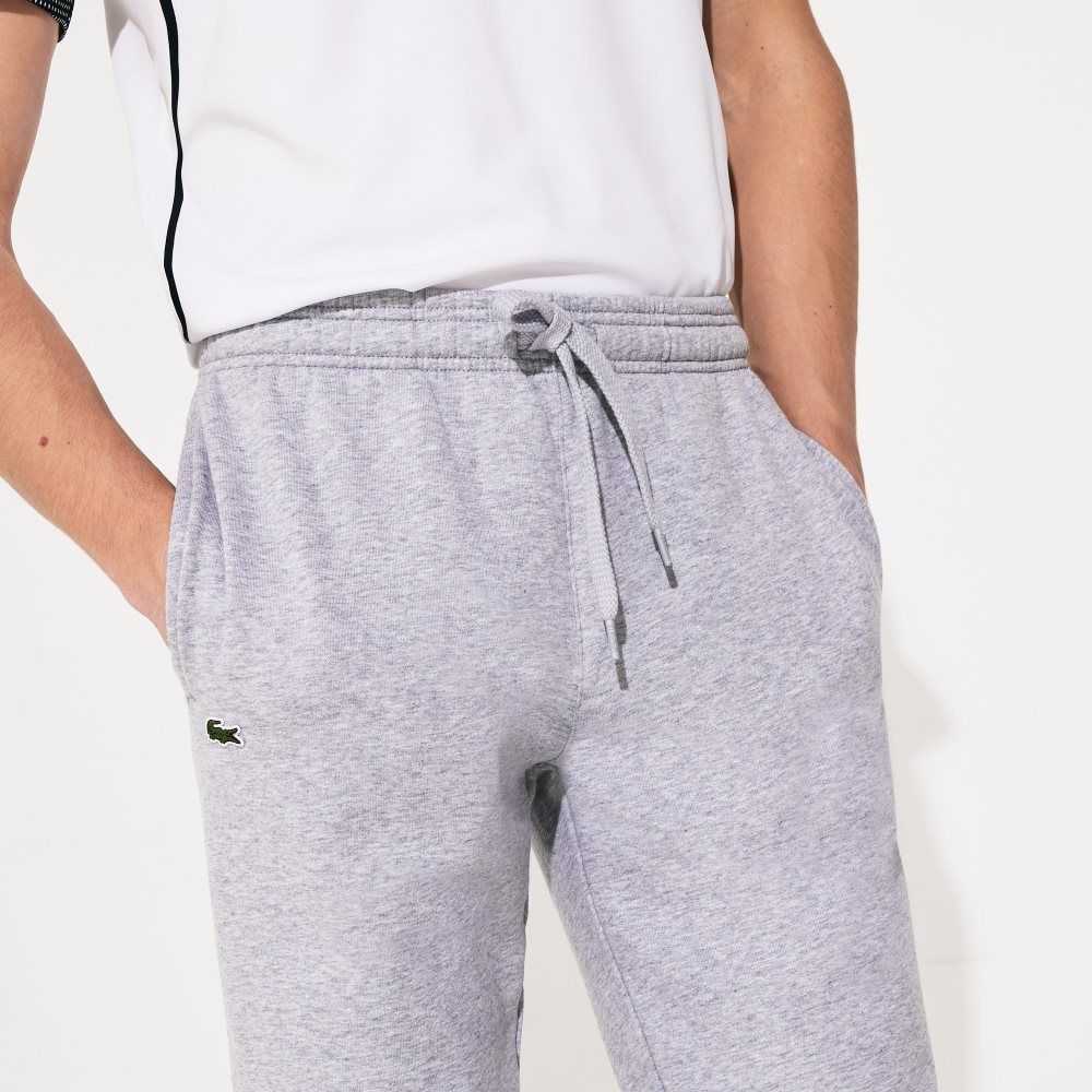 Lacoste SPORT Fleece Tennis Sweatpants Grey Chine | DSP-045726