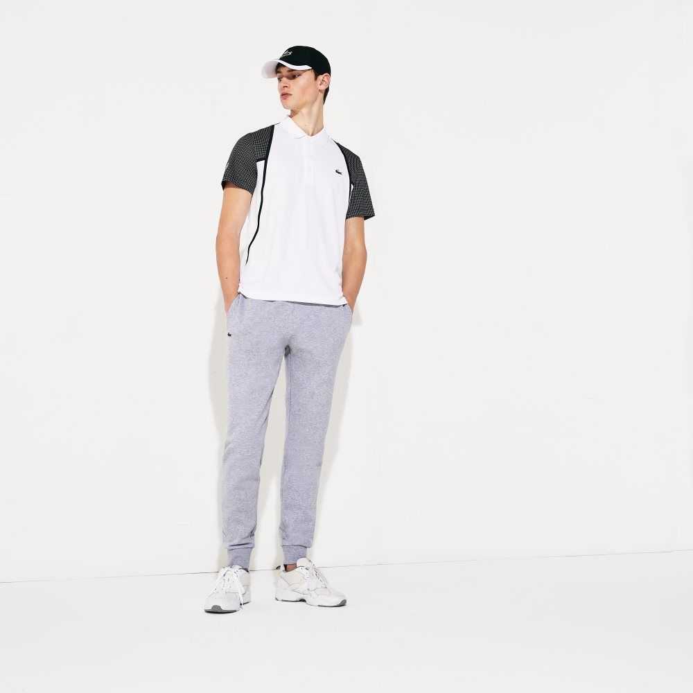 Lacoste SPORT Fleece Tennis Sweatpants Grey Chine | DSP-045726