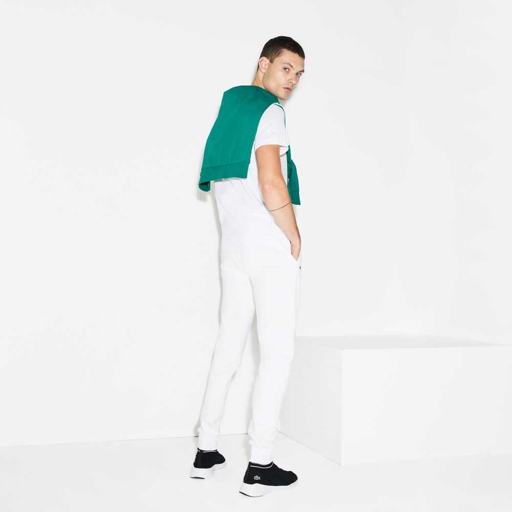 Lacoste SPORT Fleece Tennis Sweatpants White | CXT-861053