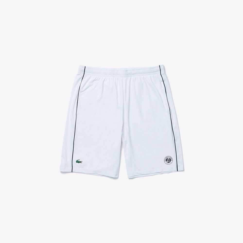 Lacoste SPORT French Open Edition Lightweight Stretch Shorts White / Navy Blue | CDQ-867320