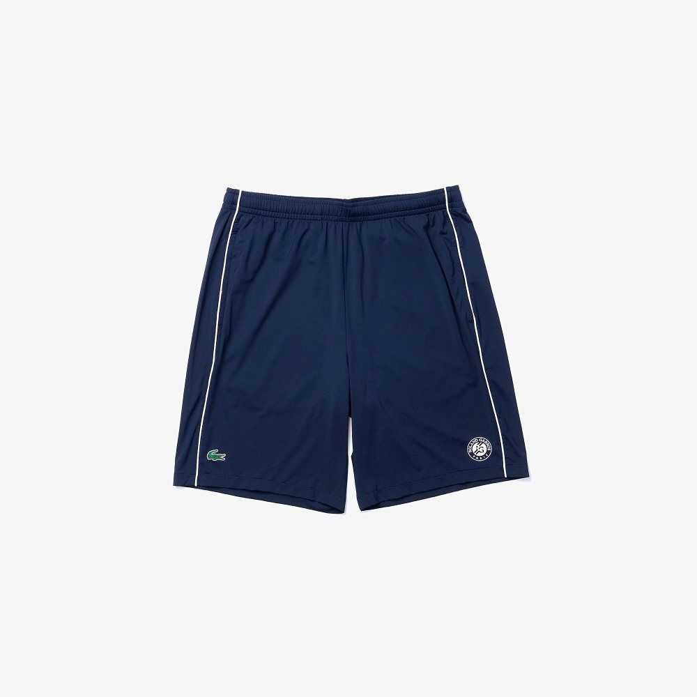 Lacoste SPORT French Open Edition Lightweight Stretch Shorts Navy Blue / White / Navy Blue | GWD-504936