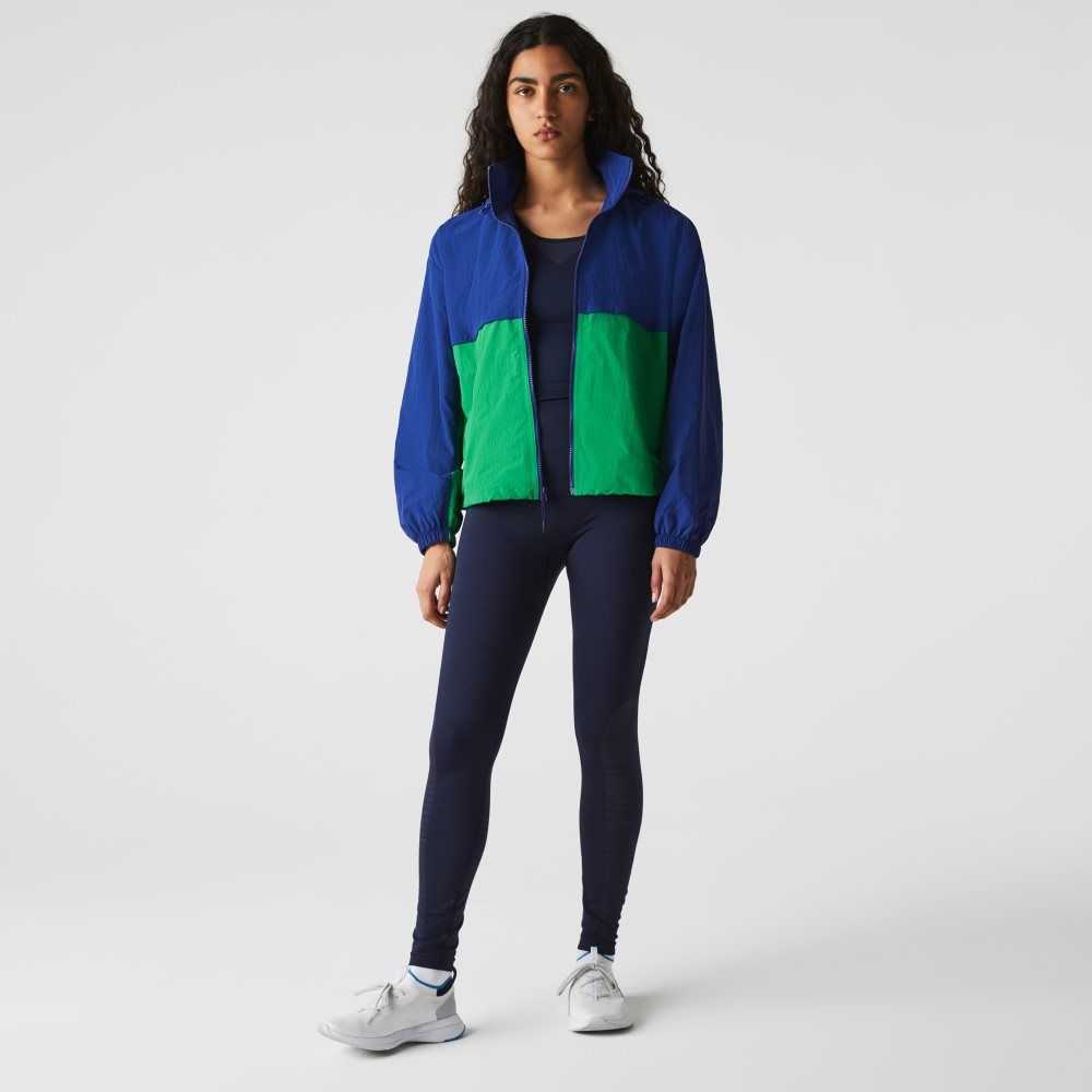 Lacoste SPORT High-Waisted Second-Skin Leggings Navy Blue | YRO-580714