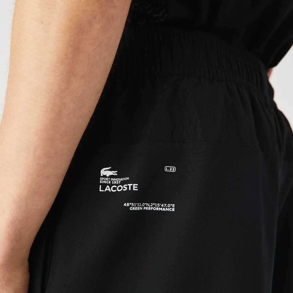 Lacoste SPORT Layered Shorts Black / Green / White | UHX-140329