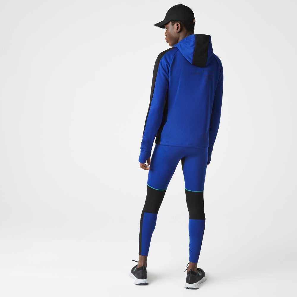 Lacoste SPORT Leggings Blue / Black / White | GOM-067581