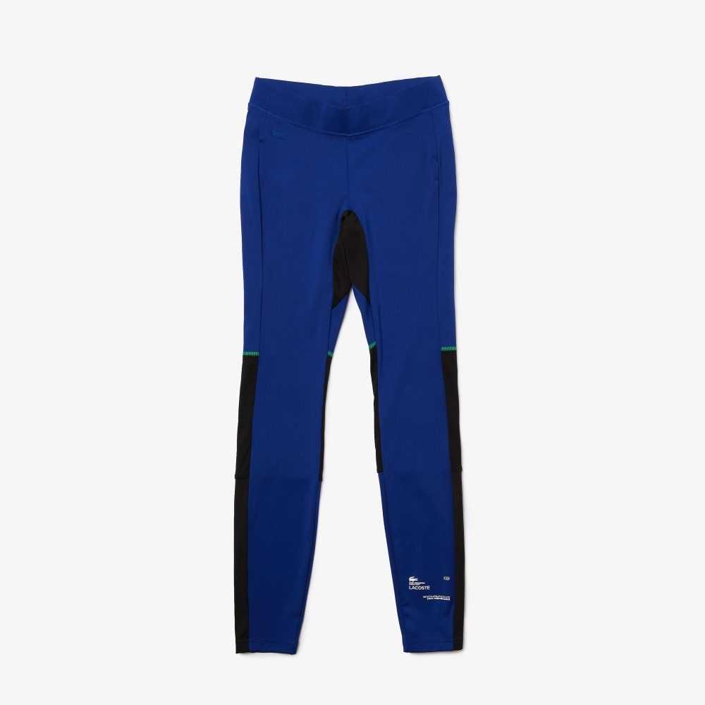 Lacoste SPORT Leggings Blue / Black / White | GOM-067581