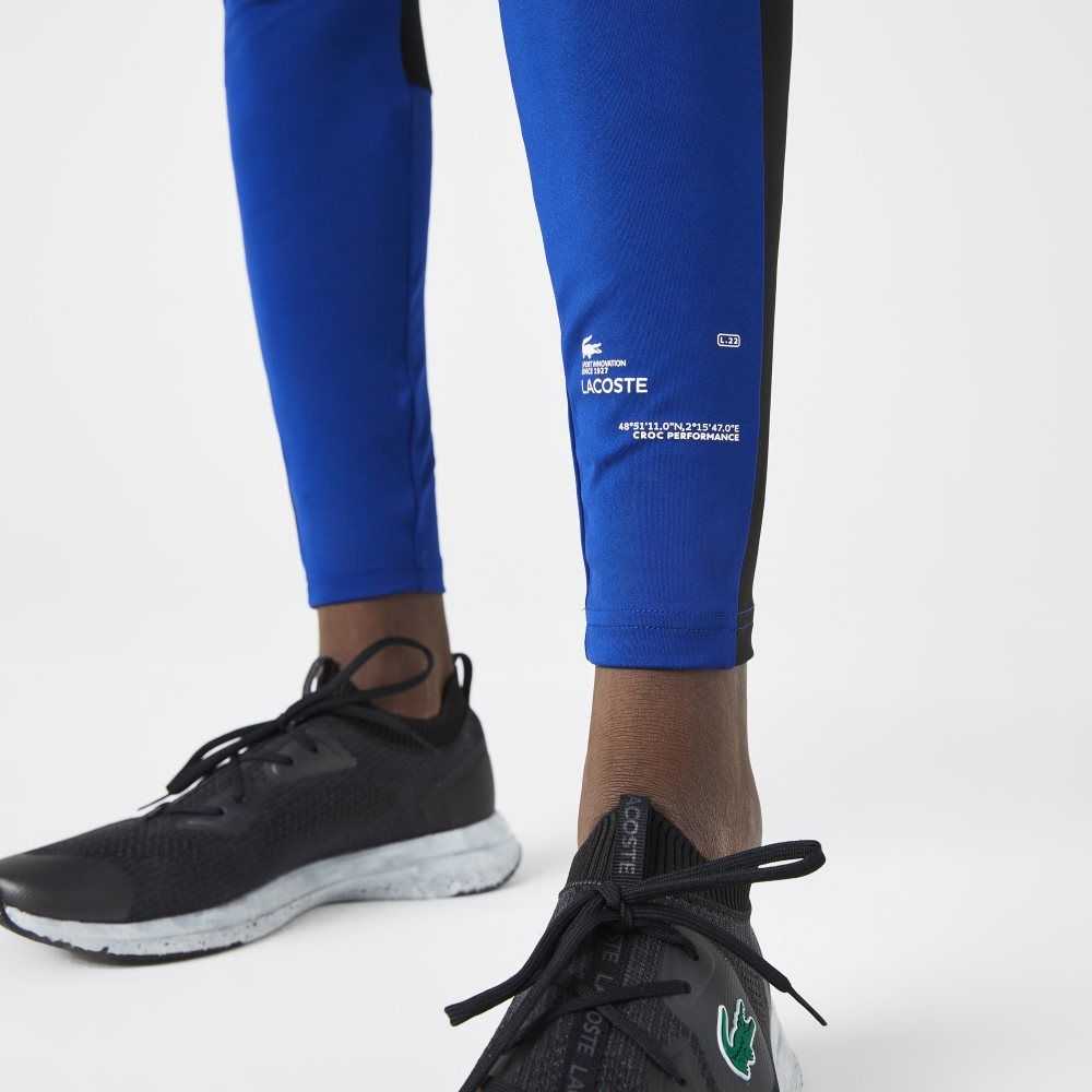 Lacoste SPORT Leggings Blue / Black / White | GOM-067581