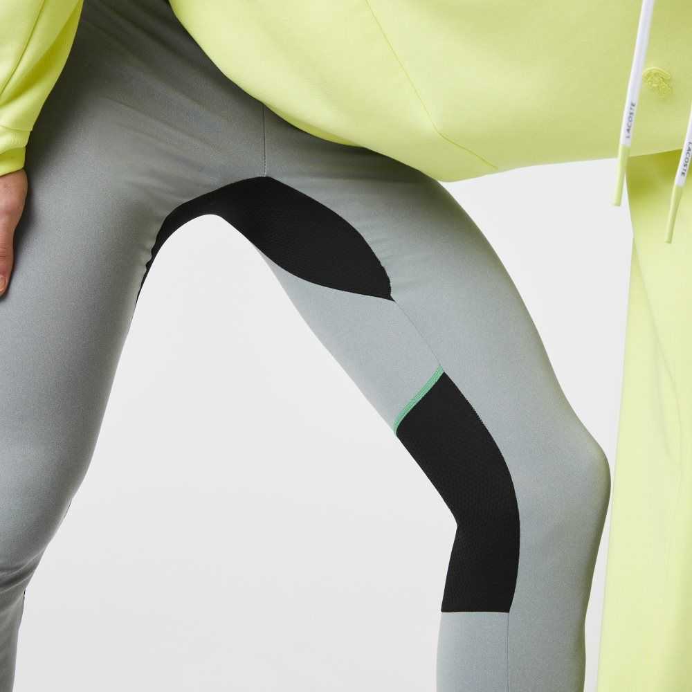 Lacoste SPORT Leggings Grey Chine / Black / White | MPE-214079