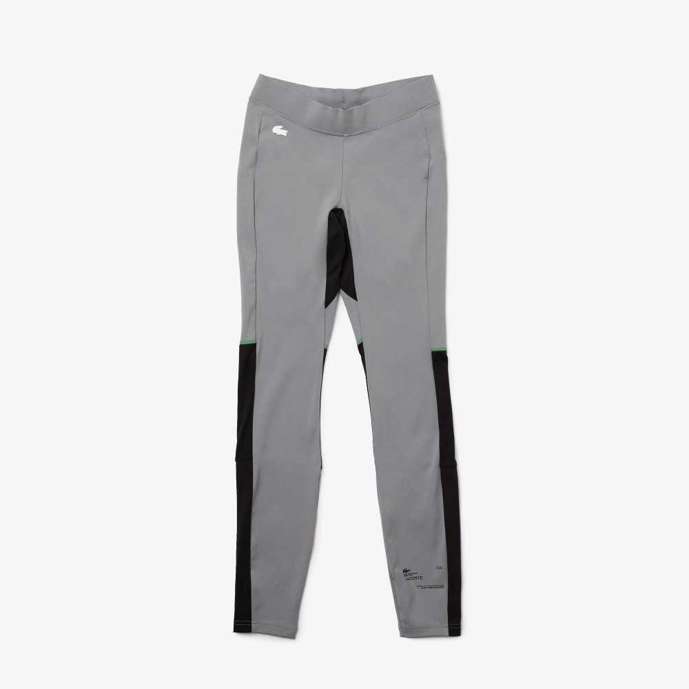 Lacoste SPORT Leggings Grey Chine / Black / White | MPE-214079