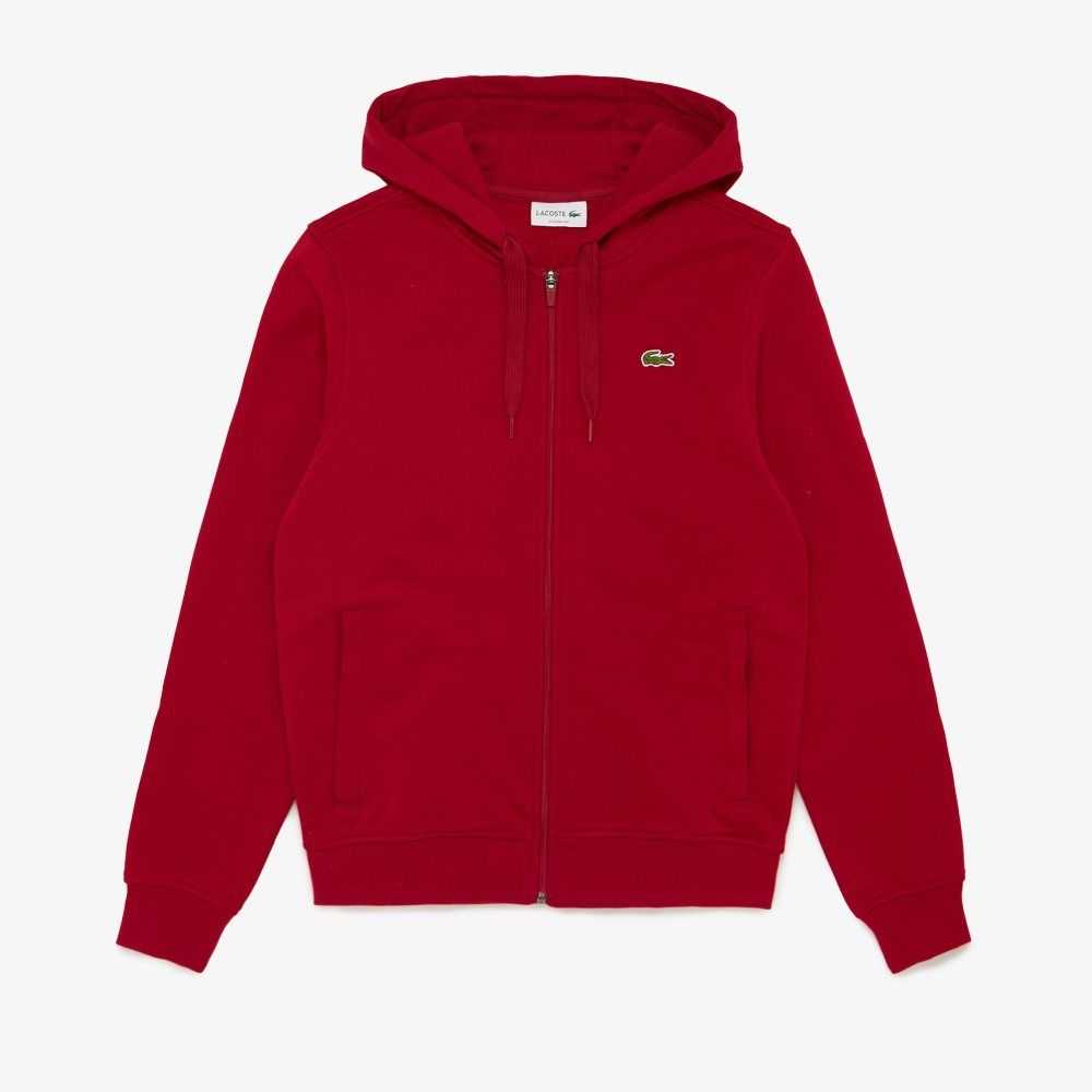 Lacoste SPORT Lightweight Bi-material Hoodie Bordeaux | GAZ-305926