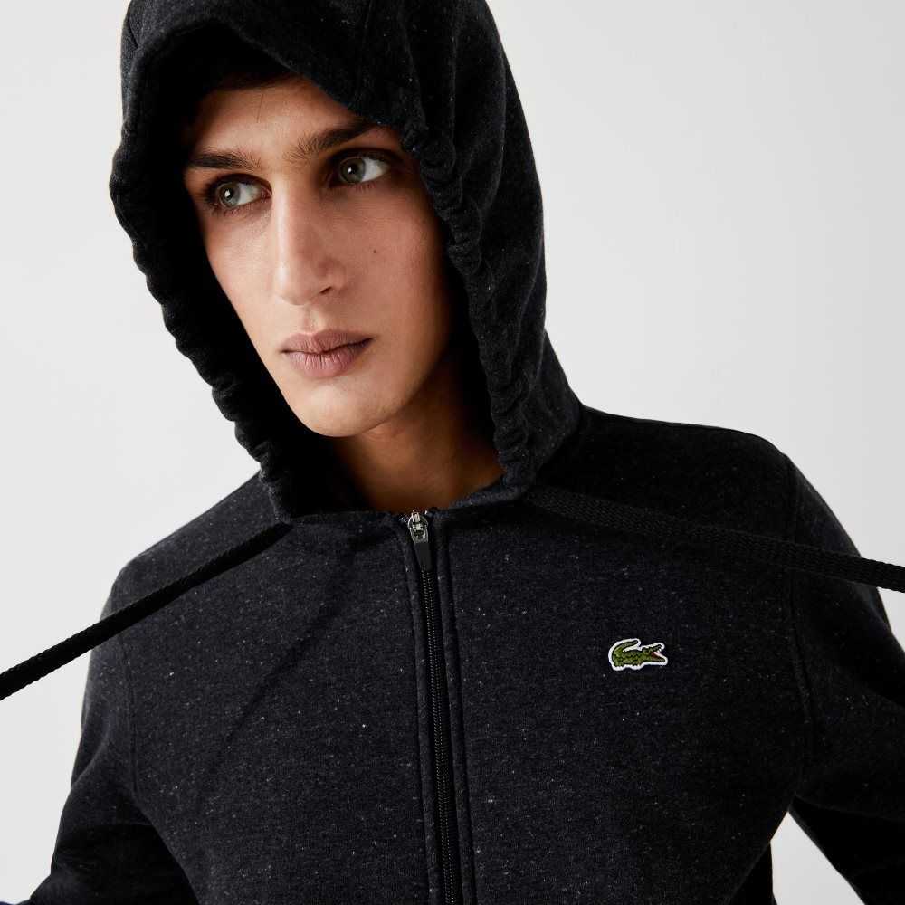 Lacoste SPORT Lightweight Bi-material Hoodie Grey | ORX-435210