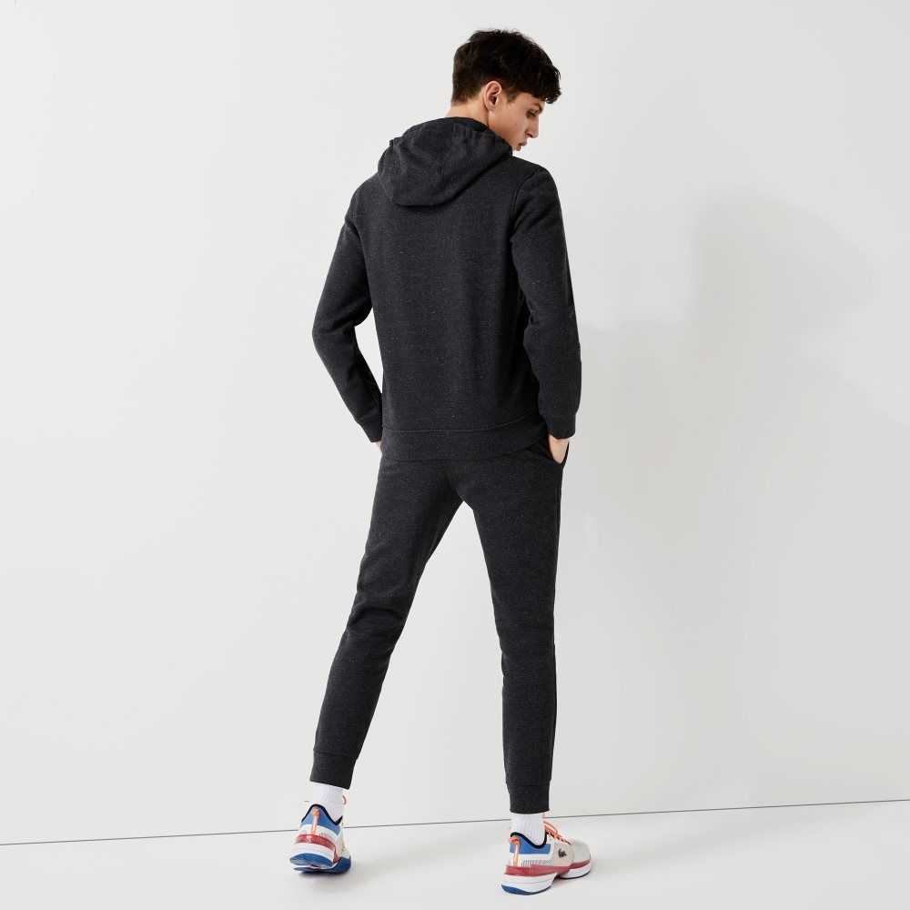 Lacoste SPORT Lightweight Bi-material Hoodie Grey | ORX-435210