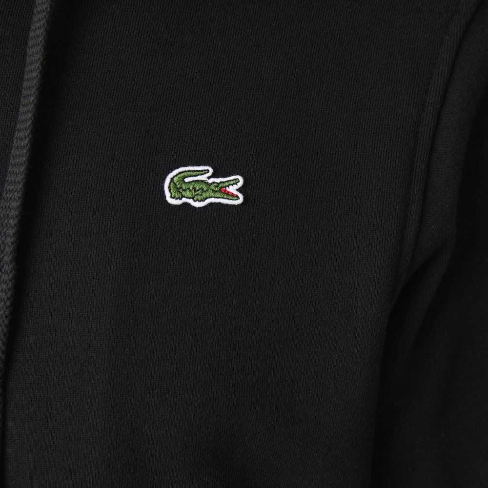 Lacoste SPORT Lightweight Bi-material Hoodie Black | RIY-741963