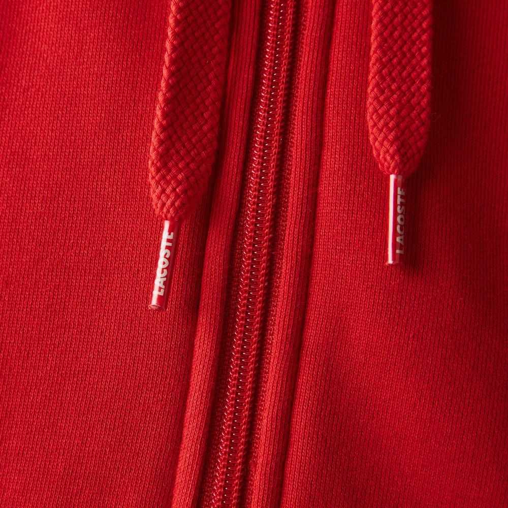 Lacoste SPORT Lightweight Bi-material Hoodie Red | VYA-827935