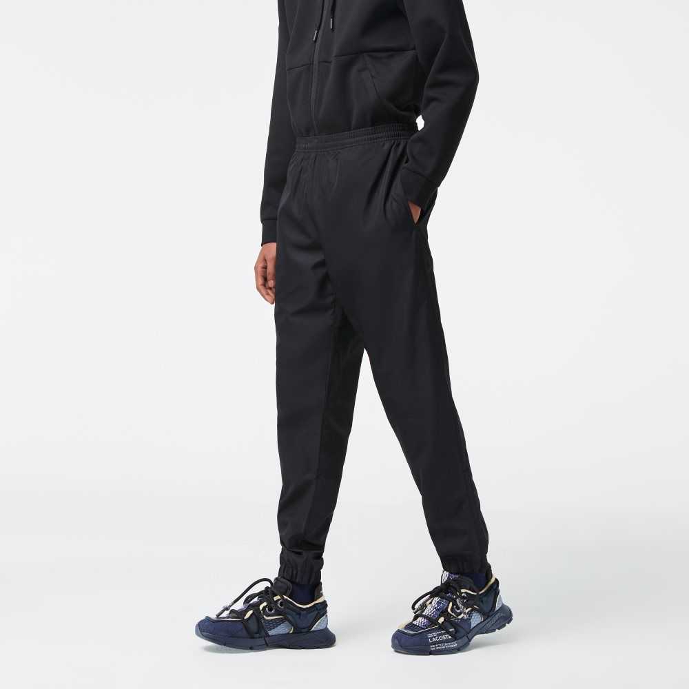 Lacoste SPORT Lightweight Fabric Tracksuit Pants Black | HTI-921364