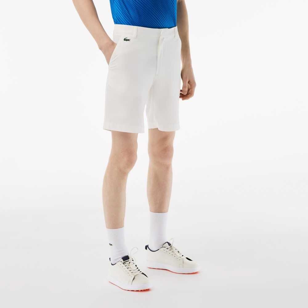 Lacoste SPORT Lightweight Stretch Golf Shorts White | JKL-871362