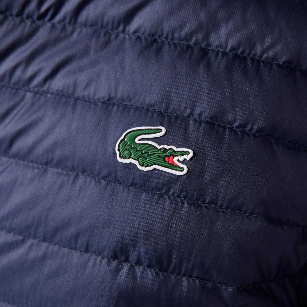 Lacoste SPORT Lightweight Water-Resistant Quilted Golf Jacket Navy Blue | CKQ-810546