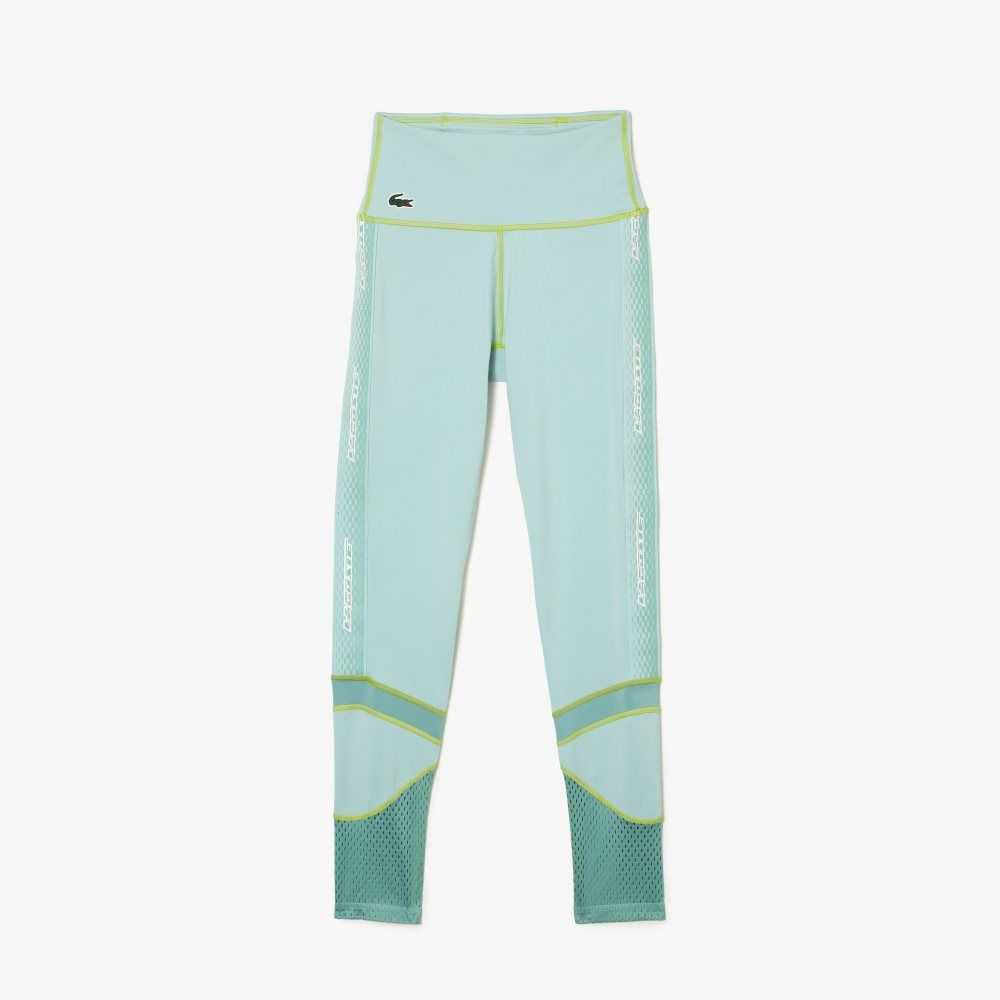 Lacoste SPORT Logo Stripe Leggings Light Green / Green / Light Green | QDM-819452