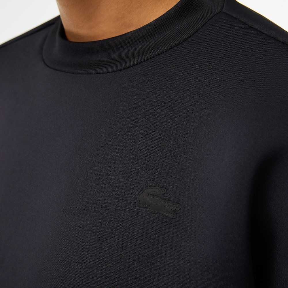 Lacoste SPORT Loose Fit Drawstring Sweatshirt Black | IAH-043829