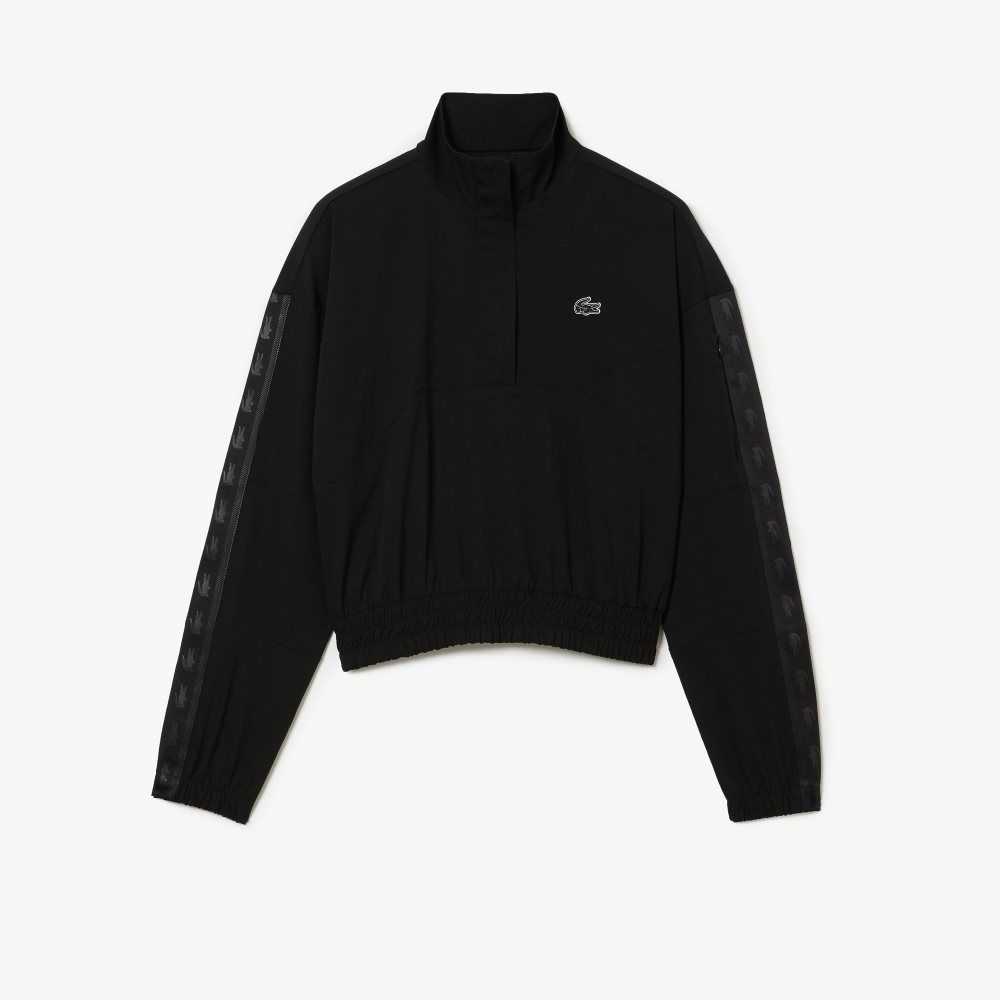 Lacoste SPORT Loose Fit Track Jacket Black | UQI-470169