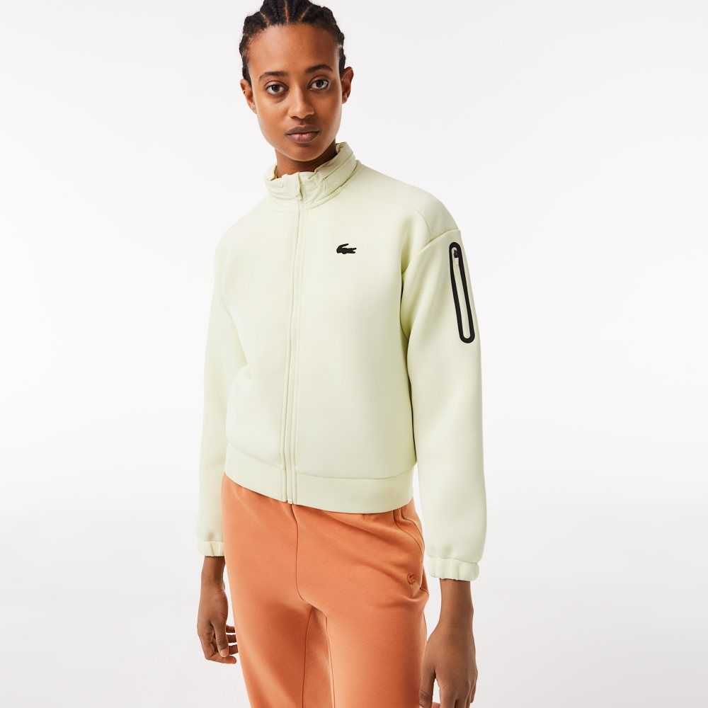 Lacoste SPORT Loose Fit Zip Sweatshirt Yellow | IBD-617284