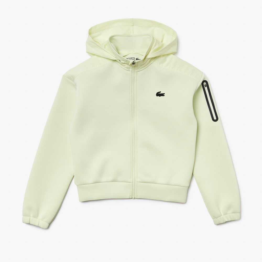 Lacoste SPORT Loose Fit Zip Sweatshirt Yellow | IBD-617284