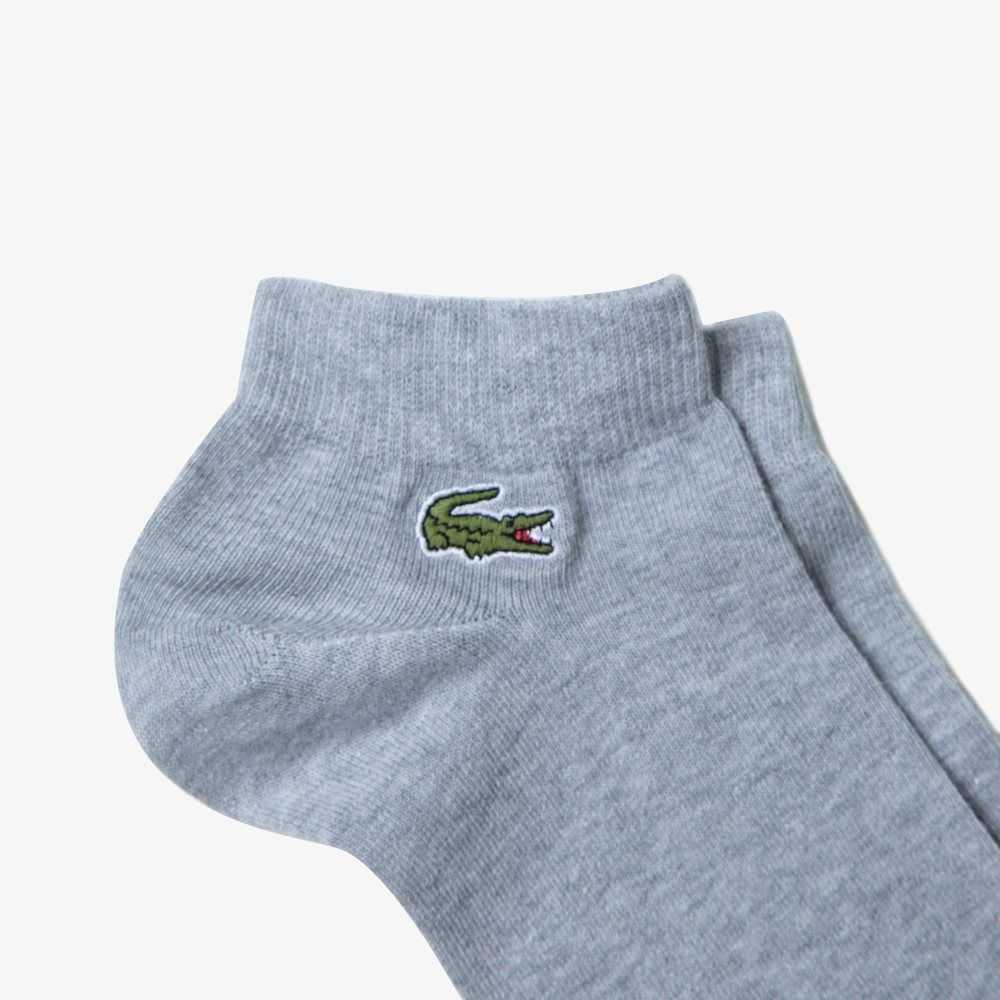 Lacoste SPORT Low-Cut Socks 3-Pack Grey Chine / Navy Blue / White | HMT-628475