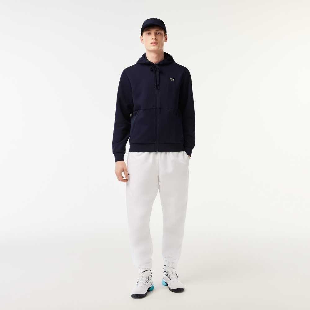 Lacoste SPORT Mesh Panels Hoodie Navy Blue | OEW-563417